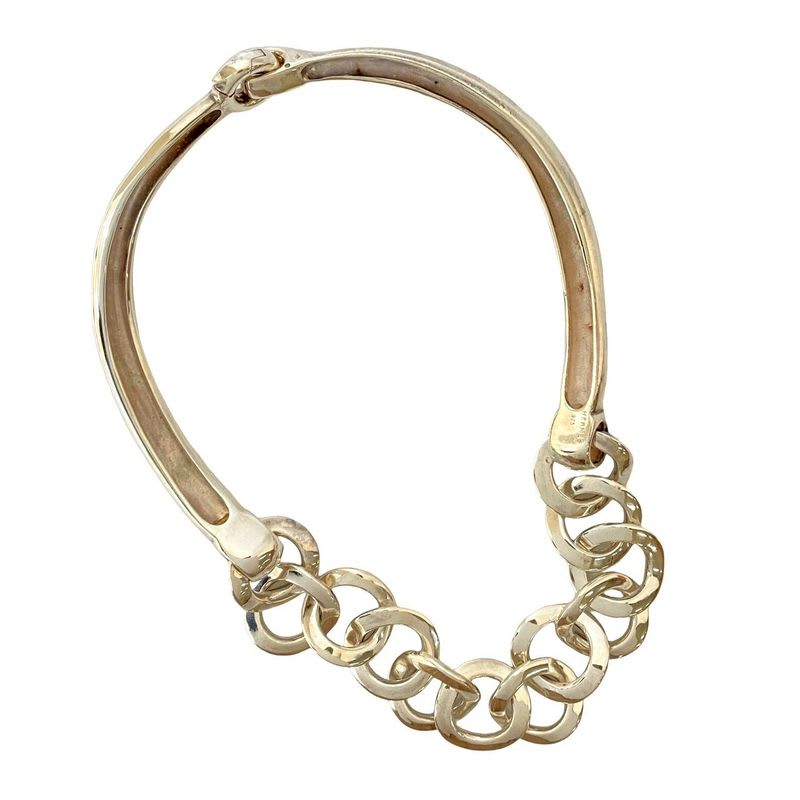 Hermes Vintage Silver 925 Necklace Choker Pendant Accessory 29350