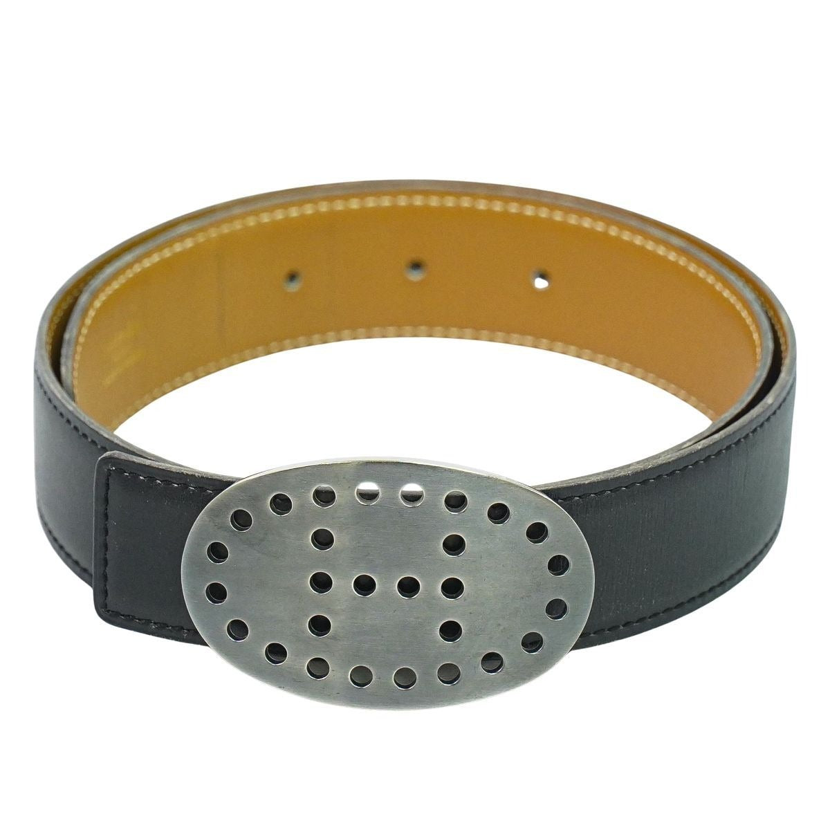 Hermes Evelyne Reversible Belt Leather Black Brown