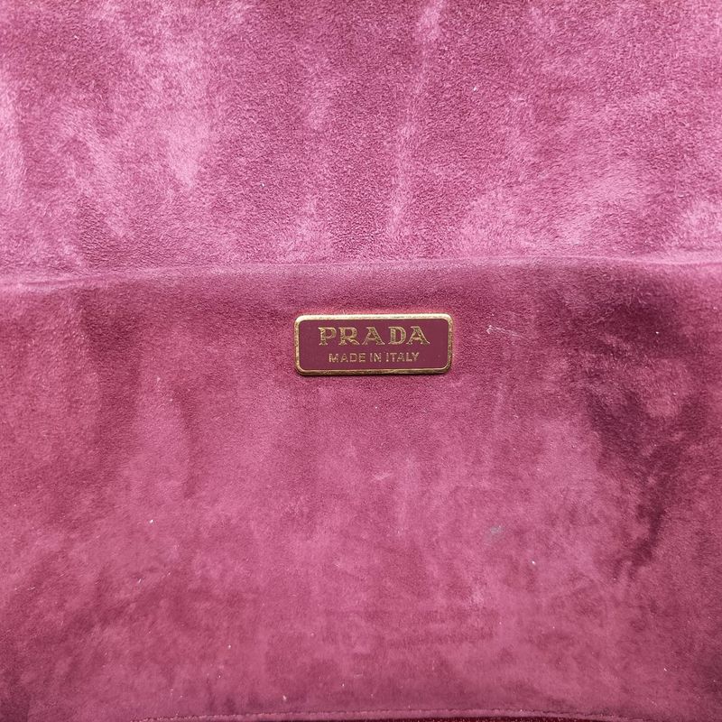 Prada Cahier Lion Head Red And Pink Velour 1bd089110