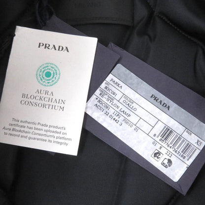 Prada 2022 Sgc091 Re-nylon Triangle Logo Cotton Graphic Padded Coat Yellow XS