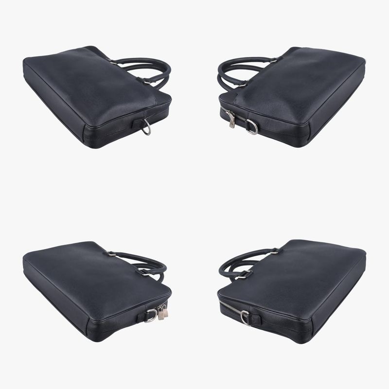 Louis Vuitton Porte Documents Business PM Black Taiga M32952fl3165