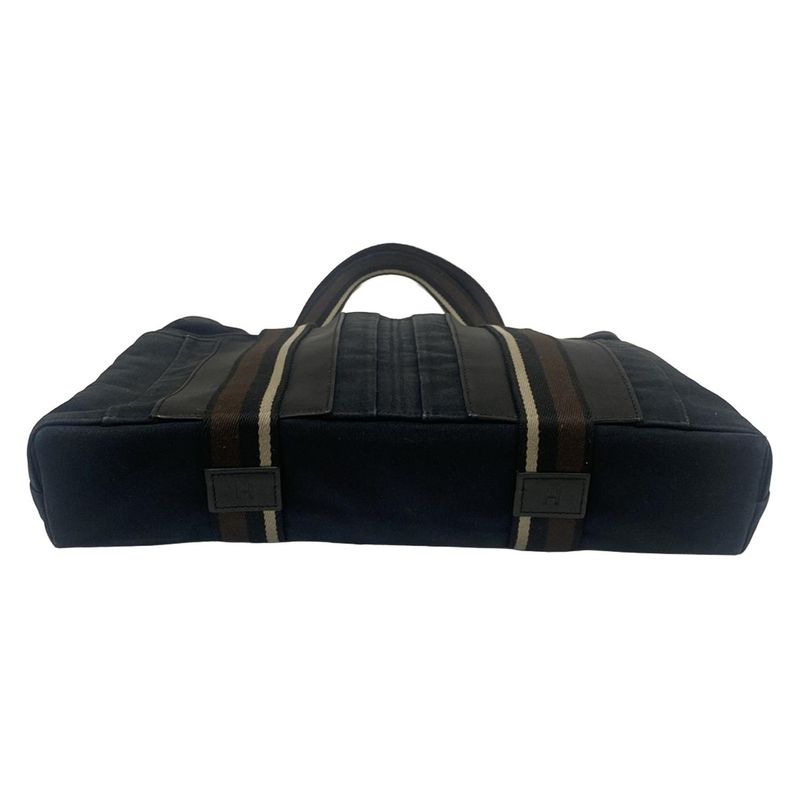 Hermes Tote Bag Troca Horizontal MM Black X Brown X Beige Leather