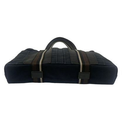 Hermes Tote Bag Troca Horizontal MM Black X Brown X Beige Leather