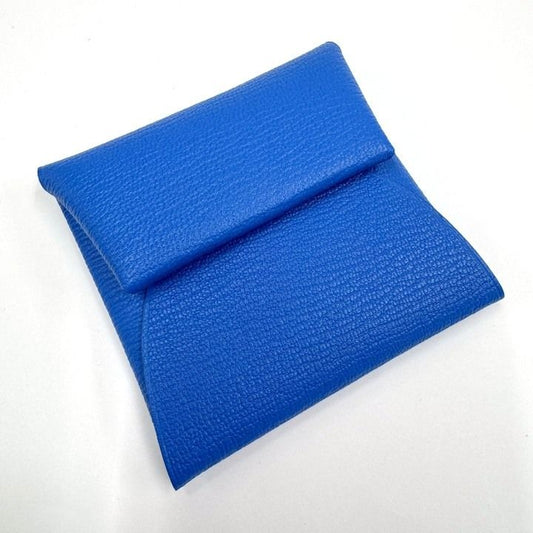 Hermes Bastia Coin Case Chevre Bleu Zanzibar
