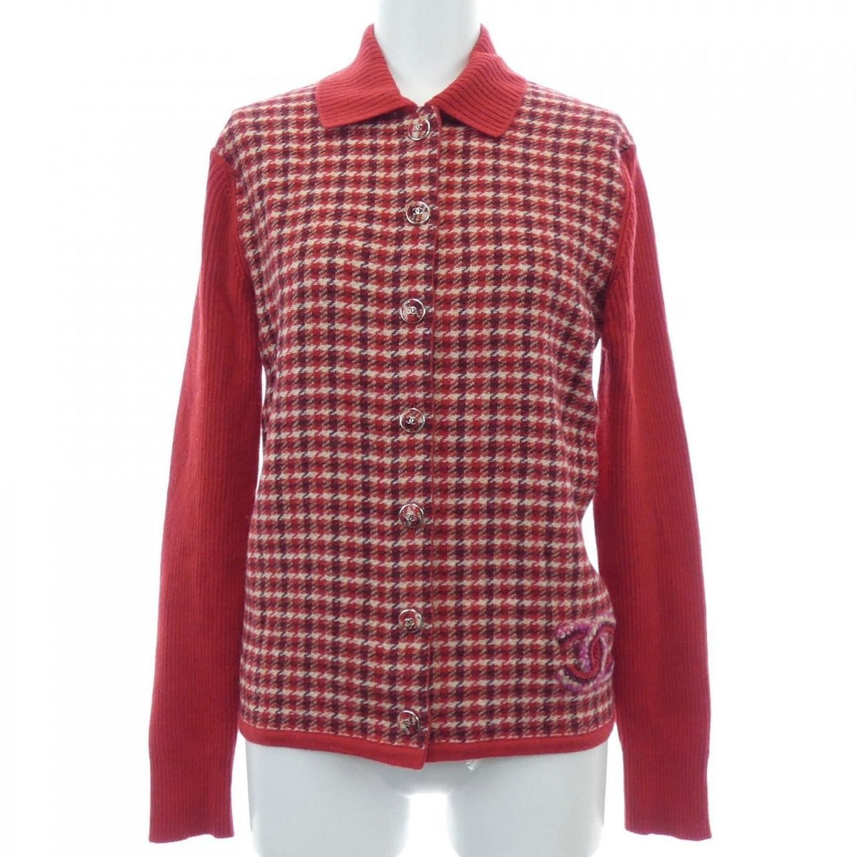 Chanel Cardigan Cashmere Red