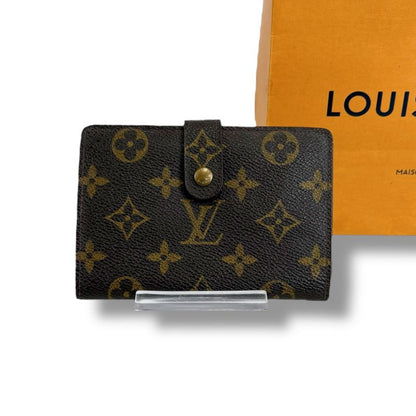 Louis Vuitton Portefeuille Viennois Fold Wallet With Clasp Monogram Leather
