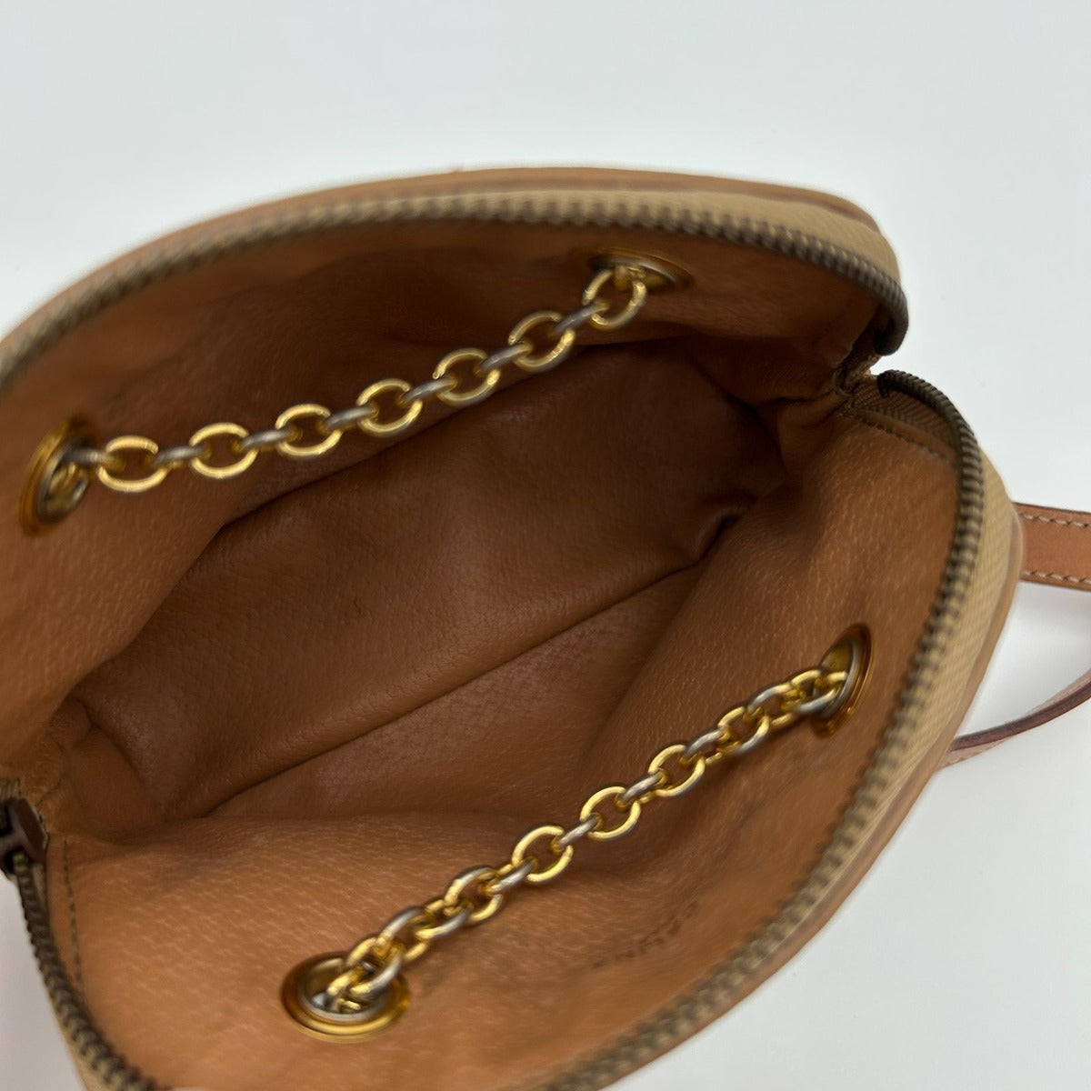 Celine Macadam Brown Tea Vintage Small Mini Chain Shoulder Bag Back Purse — view 13