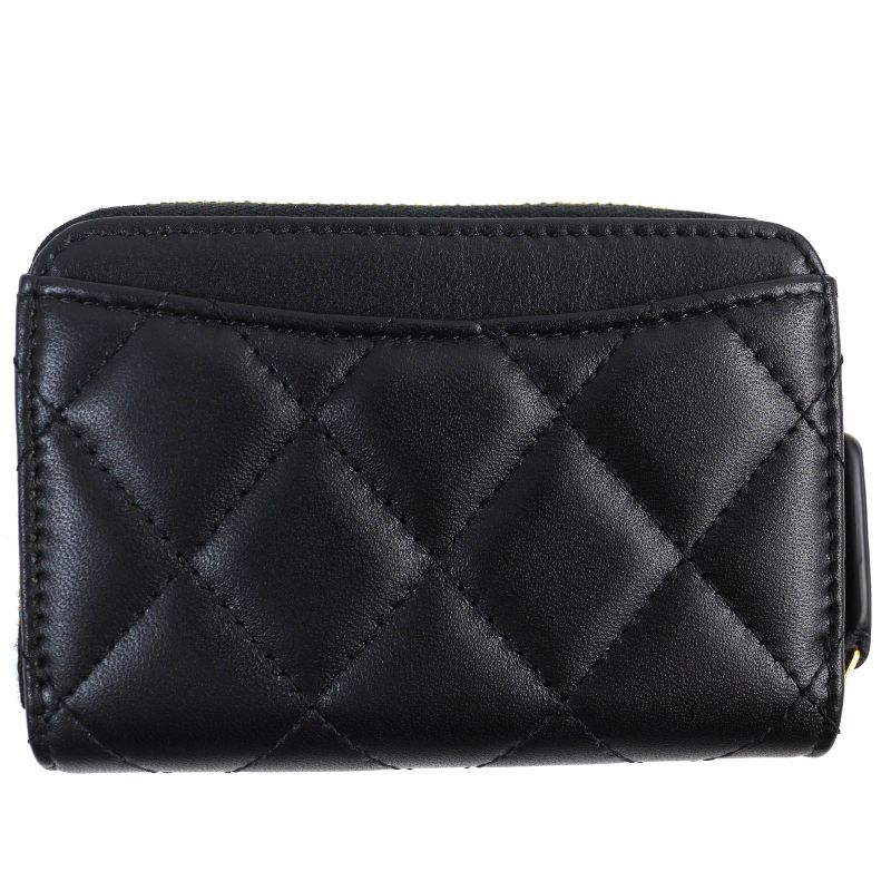 CHANEL Ap0216 Classic Zip Coin Purse Matelasse Coco Mark Hardware Leather Coin