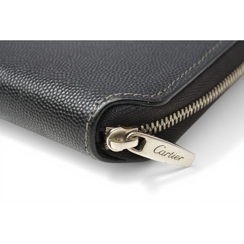 Cartier Wallet Leather Santos Black — view 3
