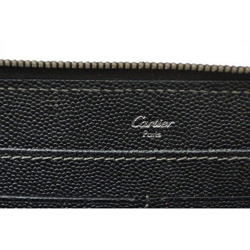 Cartier Wallet Leather Santos Black — view 6