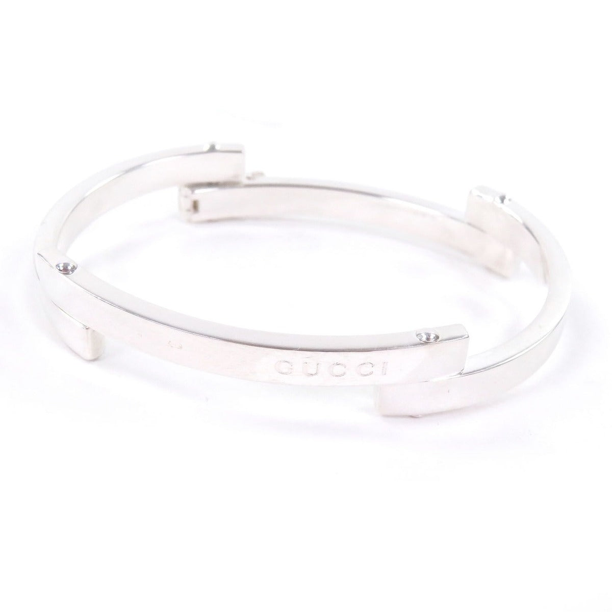 Gucci Vintage Bar Link Bangle Bracelet Silver Weight