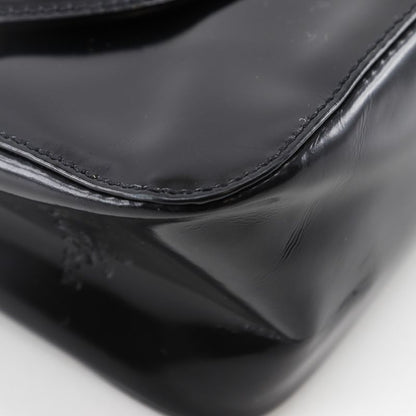 Prada One Shoulder Patent Leather Black Women's Shoulder Bag