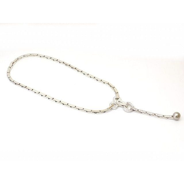 Cartier F Agrafe Necklace Diamond 18K White Gold 80 g Detachable — view 2