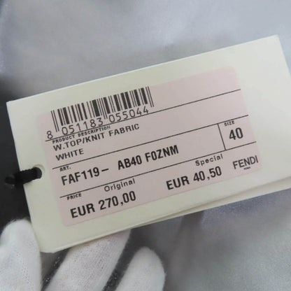 Fendi Faf119 Zucca Pattern FF Logo Tank Top Silver 40 Genuine