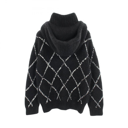 Chanel CC Logo Cashmere Silk Hoodie — view 2