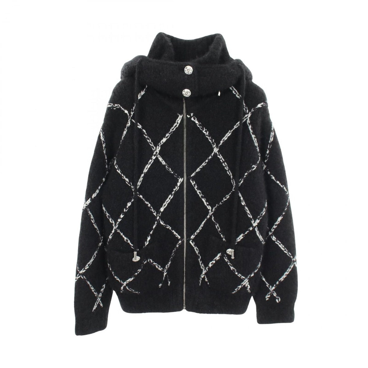 Chanel CC Logo Cashmere Silk Hoodie