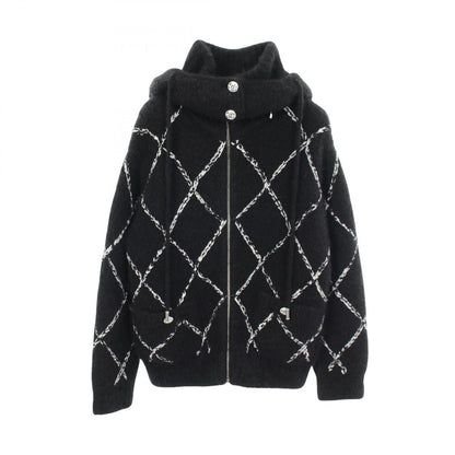 Chanel CC Logo Cashmere Silk Hoodie