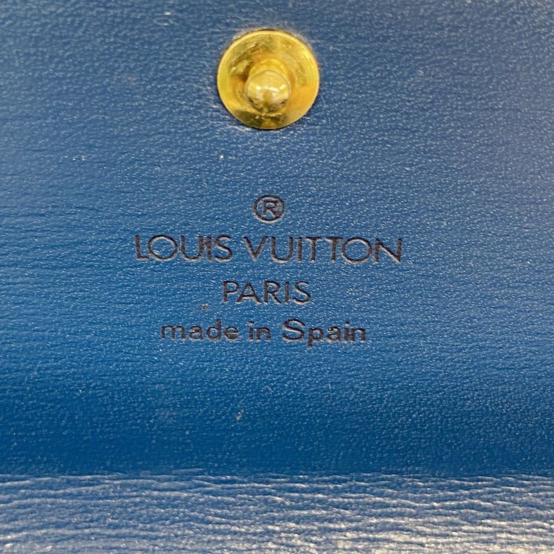Louis Vuitton Epi Pochette Porte Monet Cles Di M63575 Toledo Blue Ladies Long