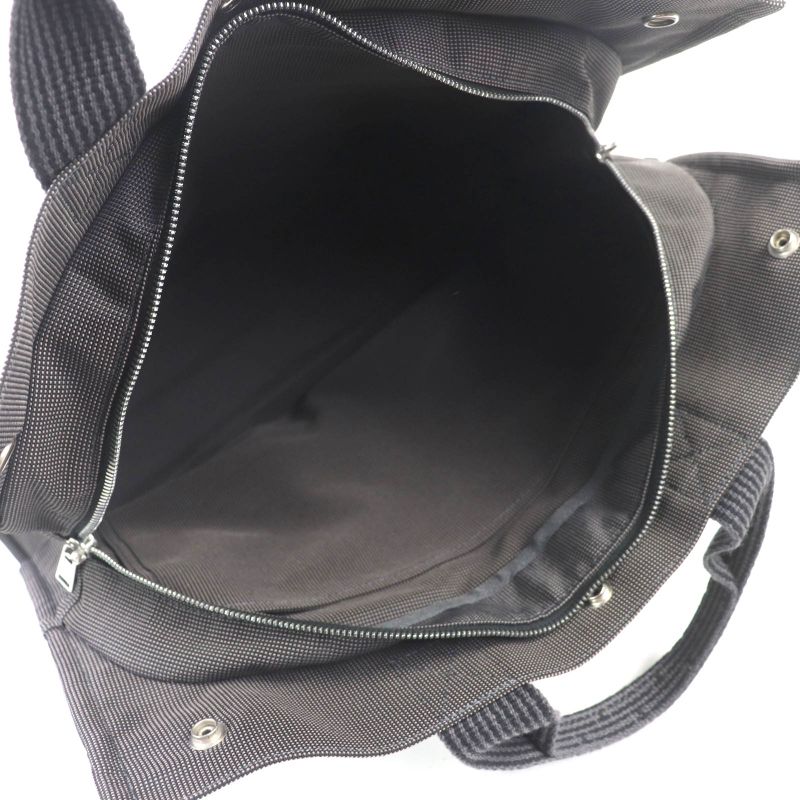 Hermes Yale Line MM Silver Hardware Serie Button Canvas Tote Bag Gray Made In