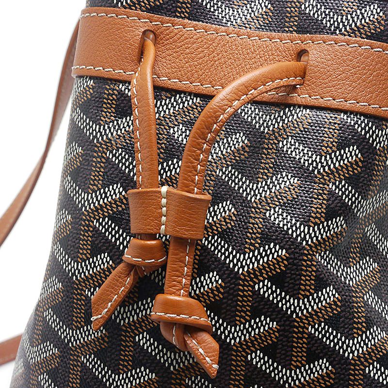 Goyard Petit Flo Bucket Bag Shoulder Bag Brown