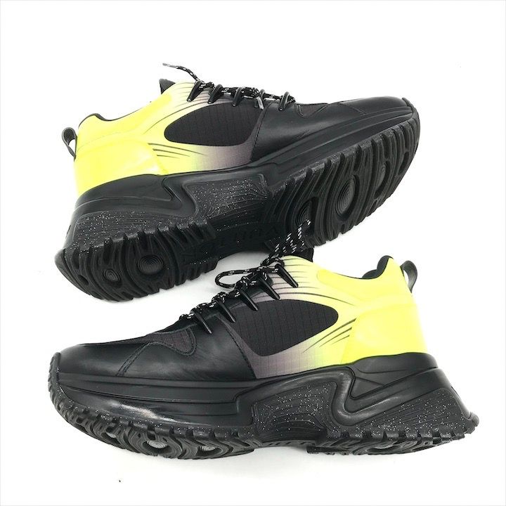 Louis Vuitton Run Away Pulse Line Sneakers Shoes Black Yellow