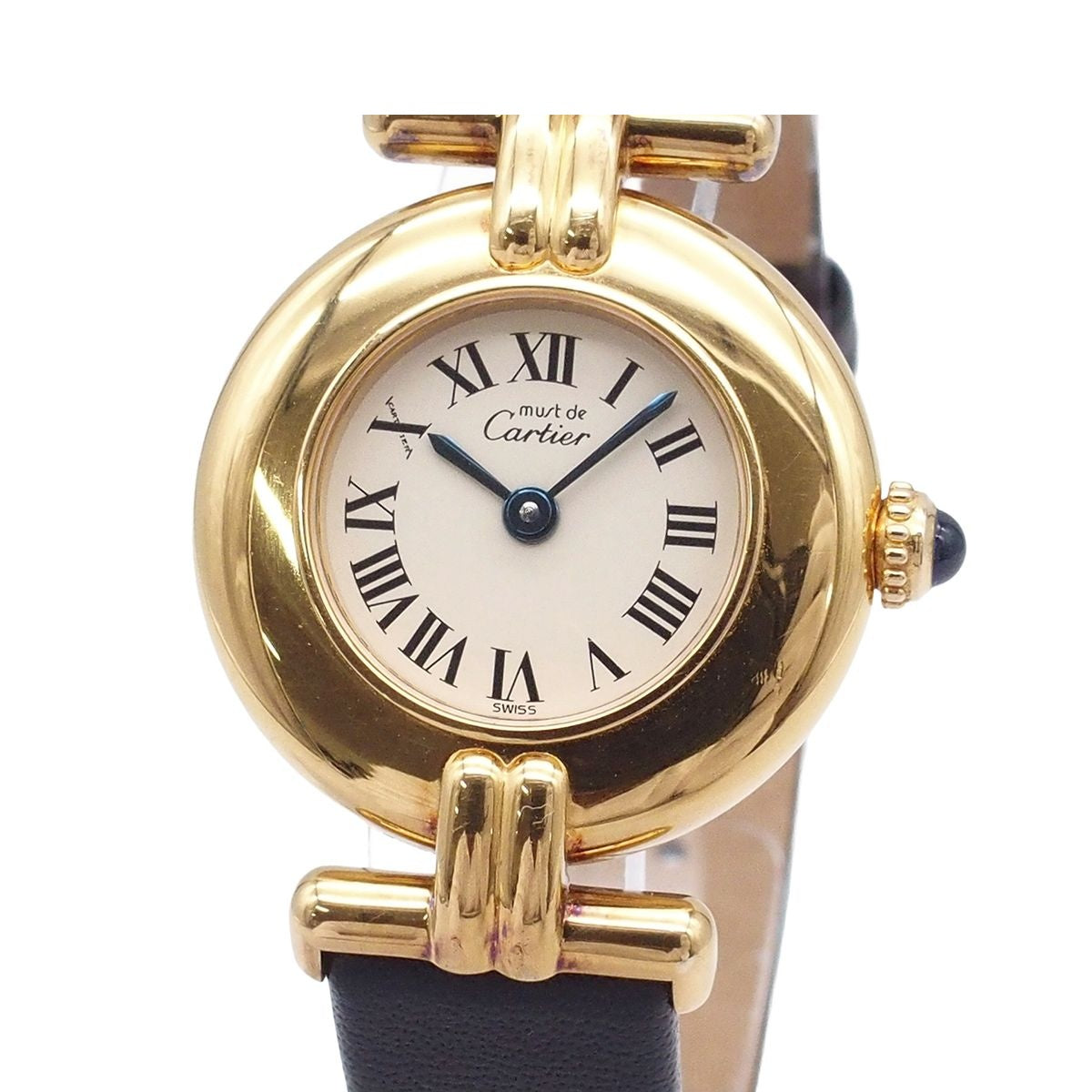 Cartier Must Colisee SM Vermeil Ivory Leather Watch
