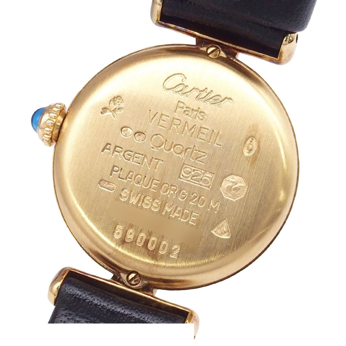 Cartier Must Colisee SM Vermeil Ivory Leather Watch — view 4
