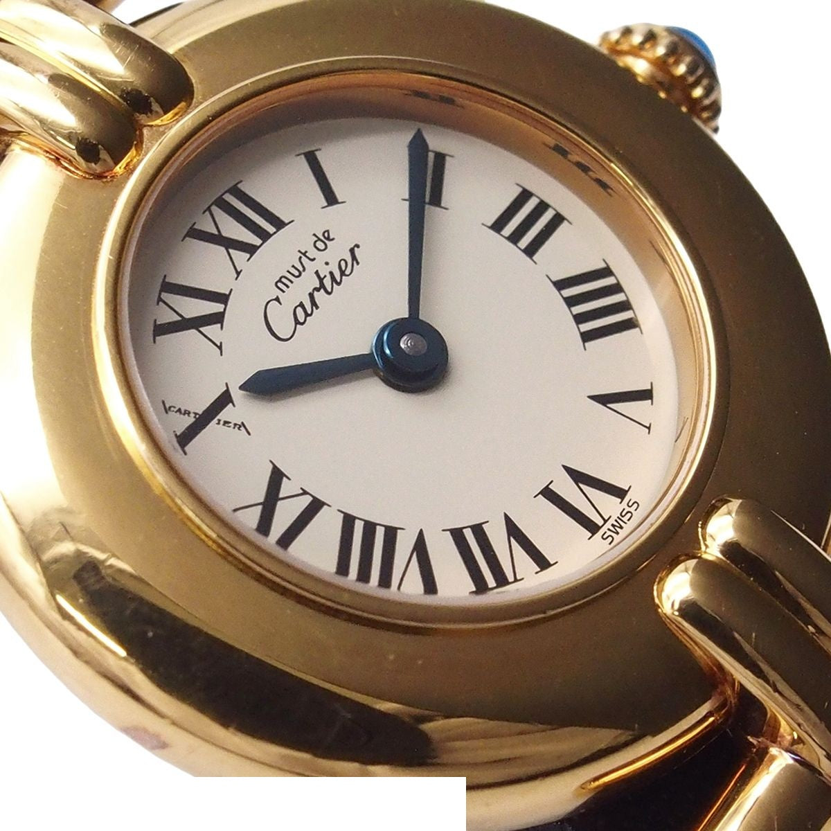 Cartier Must Colisee SM Vermeil Ivory Leather Watch — view 5