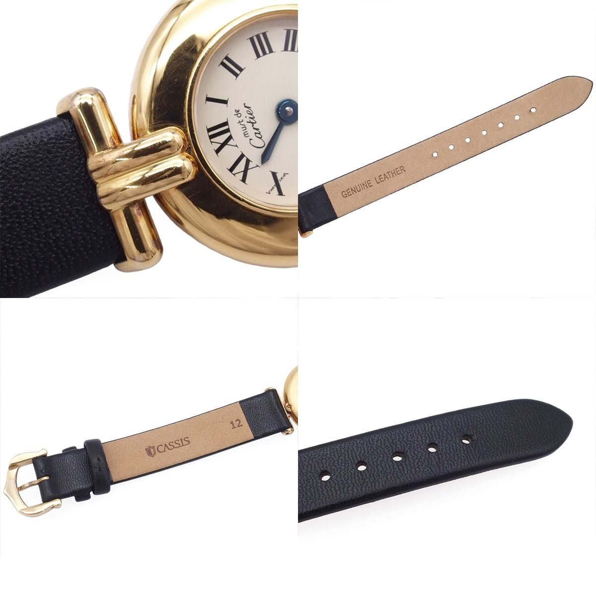 Cartier Must Colisee SM Vermeil Ivory Leather Watch — view 8