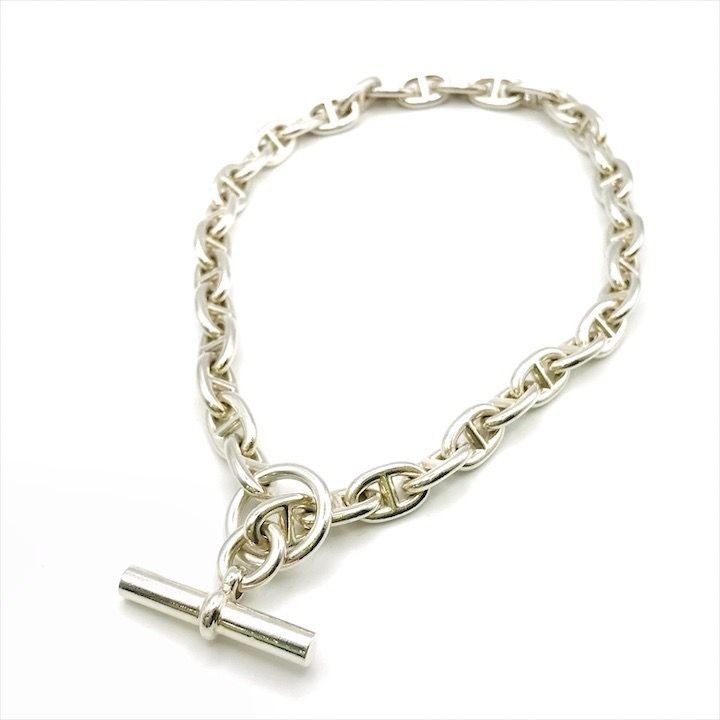 Hermes Chaine D'ancre MM Necklace Silver 36 Pieces