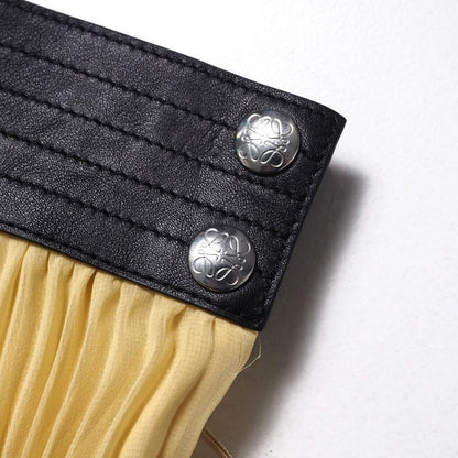 Loewe Long Skirt Size 34 Pleated Skirt Chiffon Cut Off Anagram Logo