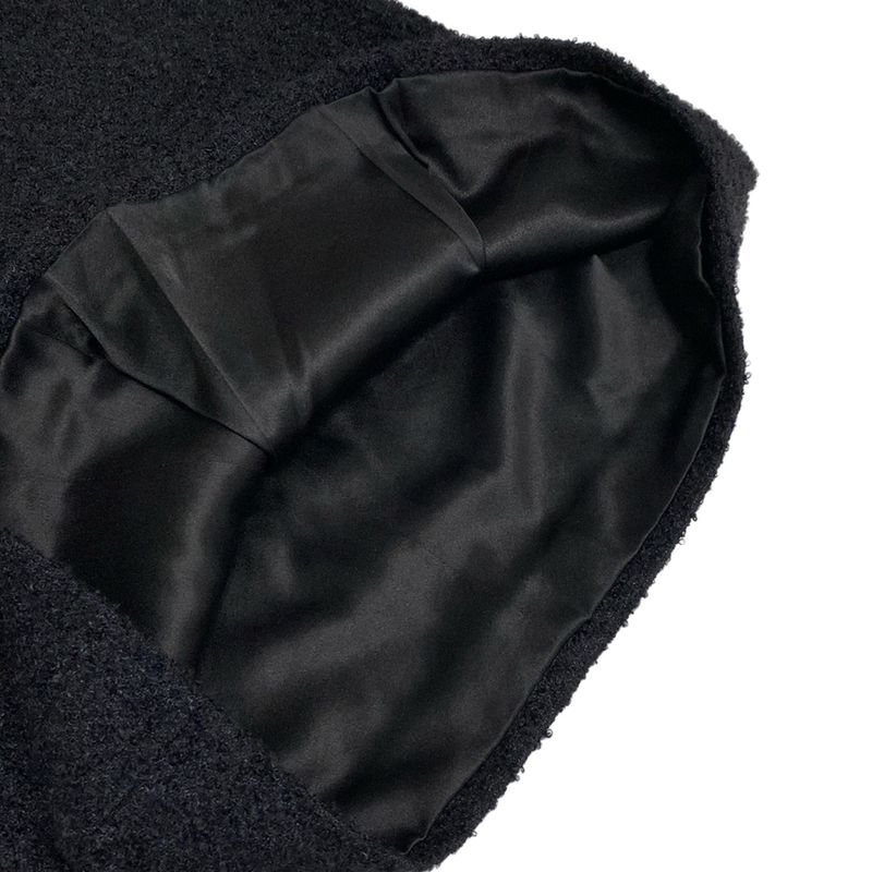 Chanel Skirt Suit Size 36 S Ladies - P36756/p36722 Black Mohair Blend W/camelia