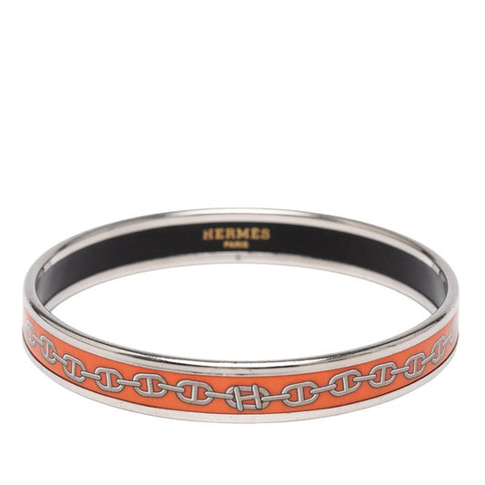 Hermes Emile Chaine D'ancre Motif Silver Orange Metal Ladies Hermes
