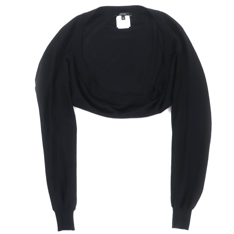 Gucci 297773-x4169 Knit Bolero Cardigan With Cashmere Interlocking Ghardware