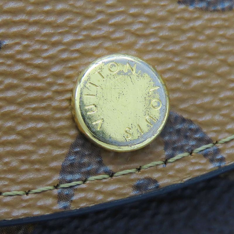 Louis Vuitton Bifold Wallet Portefeuille Rosalie M82333 Monogram Reverse Brown