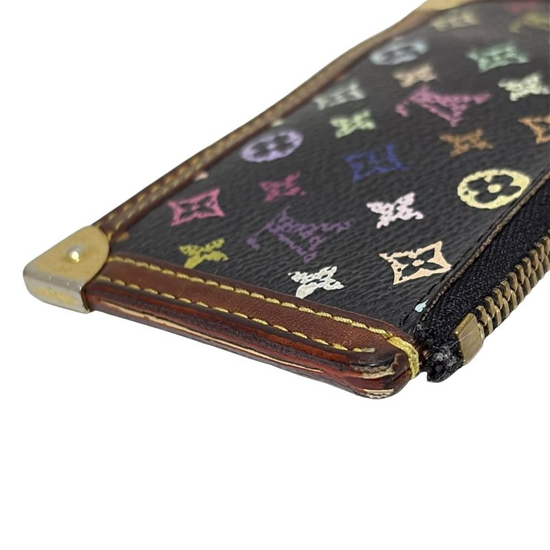 Louis Vuitton Coin Case Monogram Multicolor Pochette Cles M92654 Noir Black