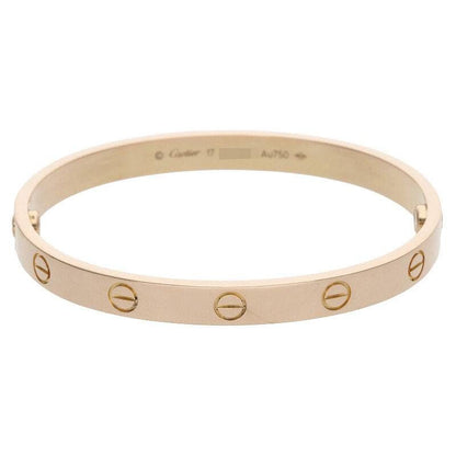 Cartier LOVE Bracelet Love Bracelet New Shape 18K Pink Goldbracelet Men's 17