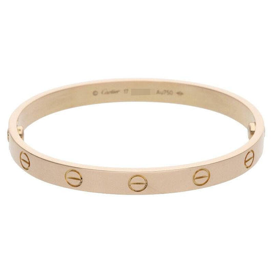 Cartier LOVE Bracelet Love Bracelet New Shape 18K Pink Goldbracelet Men's 17