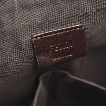 Fendi Shoulder Bag Zucca Brown Canvas Leather — view 4