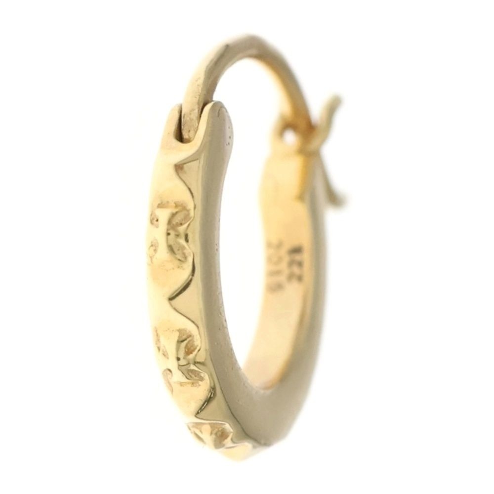 Chrome Hearts 22k Tiny Tfp Hoop Earrings Gold