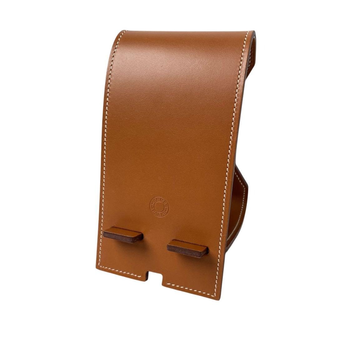 Hermes Smartphone Stand Appli Vache Hunter Leather Shoulder Bag