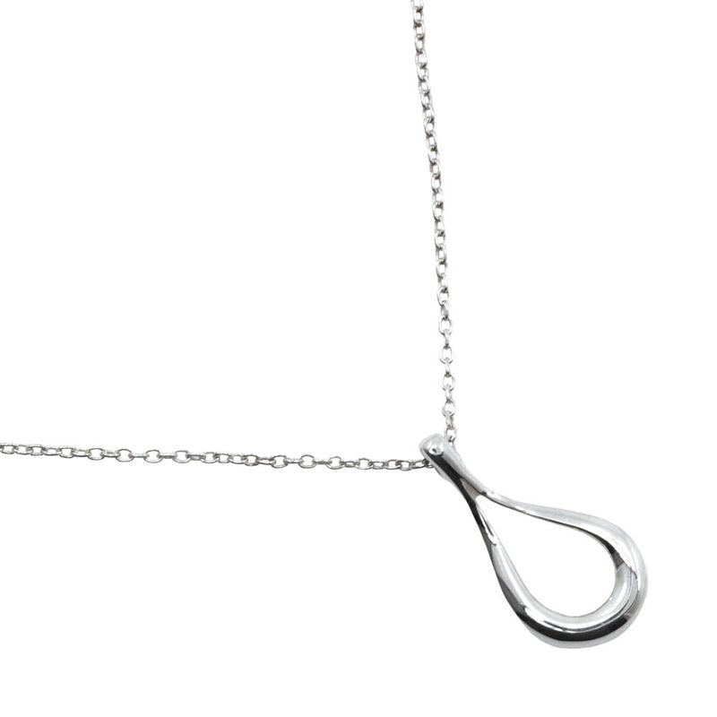 Tiffany & Co Open Teardrop Elsa Peretti 925 Silver Ladies 2.6g Necklace