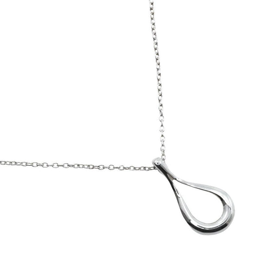 Tiffany & Co Open Teardrop Elsa Peretti 925 Silver Ladies 2.6g Necklace