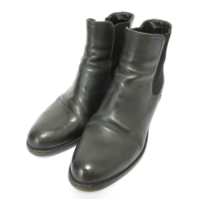 Prada Leather Side Gore Chelsea Boots Short Size 39