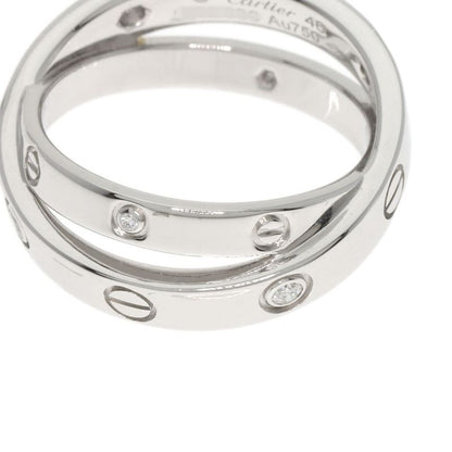 Cartier Be Love 6P Diamond #46 Ring 18K White Gold Ladies
