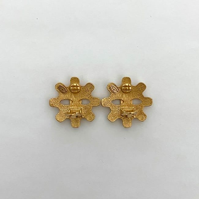 Chanel Earrings Gold Coco Mark GP