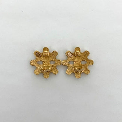 Chanel Earrings Gold Coco Mark GP