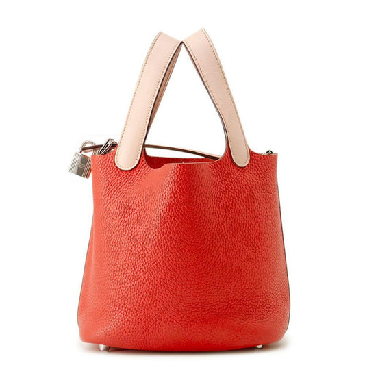 Hermes Picotin Lock PM Touch Rouge Tomato Rose Eglantine Silver Taurillon