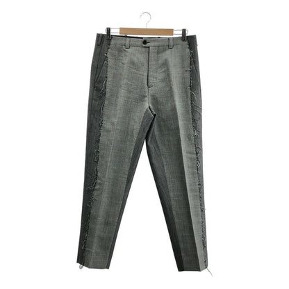 Dior Homme Wool Mohair Tapered Slacks With A Front Cutout 48 Gray