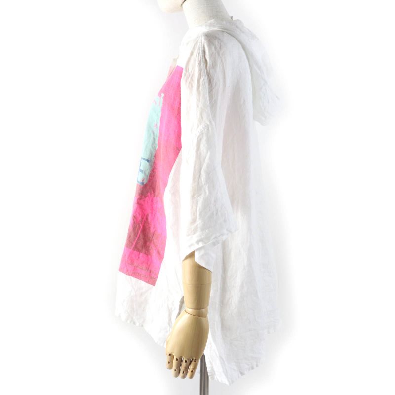 LOEWE×paulas Ibiza LOEWE×paulas Ibiza S616y07x32 100% Linen Palm Print Hooded